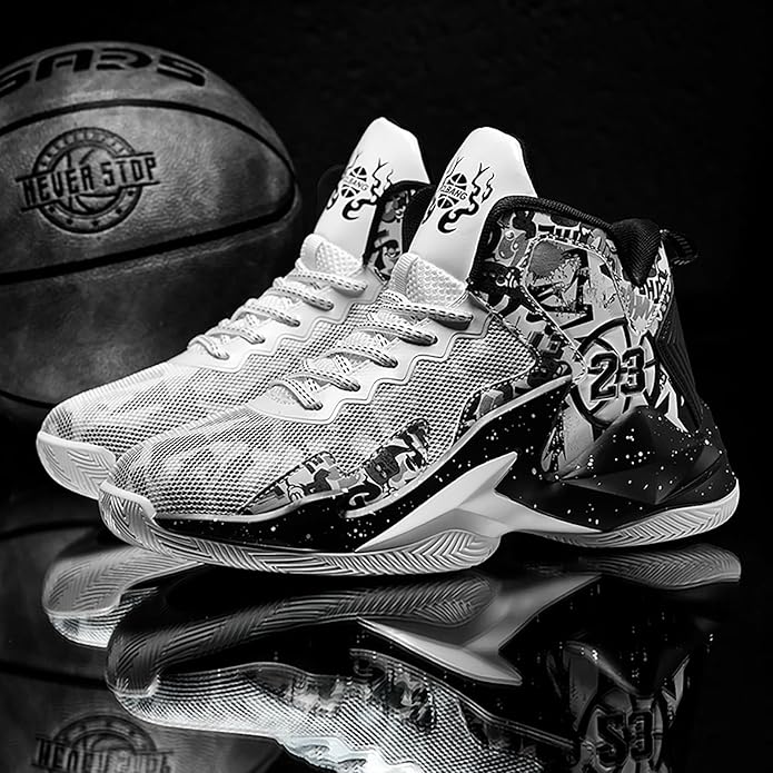 Boys Basketball Shoes Breathable Indoor Athletic Shoes Youth Outdoor Fashion Sneakers Comfortable Basketball Shoes for Girls
