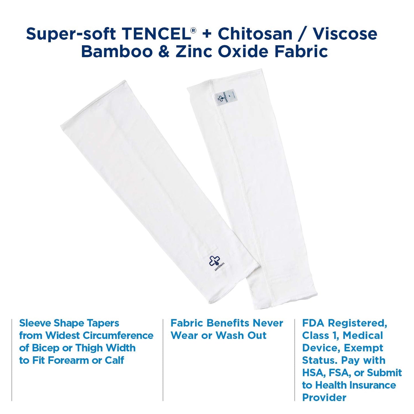 Eczema & Psoriasis - Arm & Leg Sleeve - Moderate & Severe Sensitive Skin Treatment - Wet Wrap Bandage - Fits bicep or thigh < 24 in circumference (size 11)
