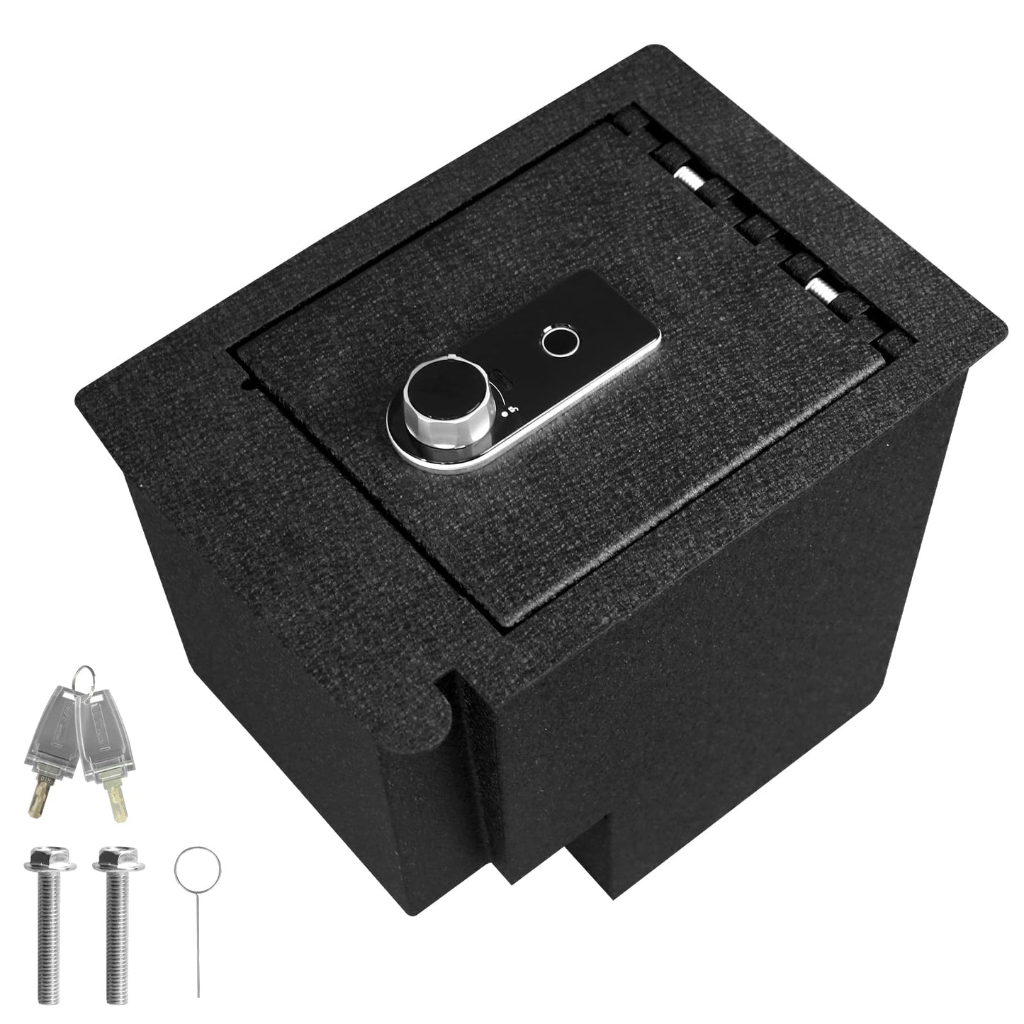 FortiVault Biometric Center Console Safe Vault, Smart Fingerprint Access Lock Box Compatible with 2010-2024 Toyota 4Runner, Quick-Open Automotive Safe with 2 Backup Keys
