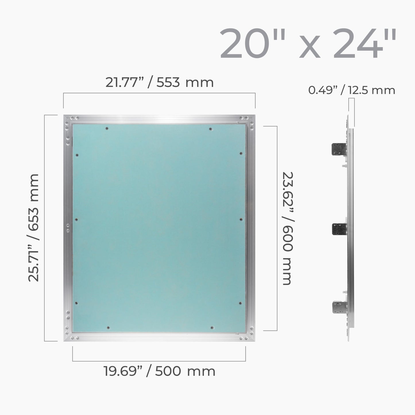 HVAC OV 20" x 24" Inch Wall Access Panel - Waterproof Drywall Panel & Aluminum Frame Crawl Space Hatch Door - Plumbing Access Panel for Wall & Ceiling, HVAC - Drywall Access, Cover