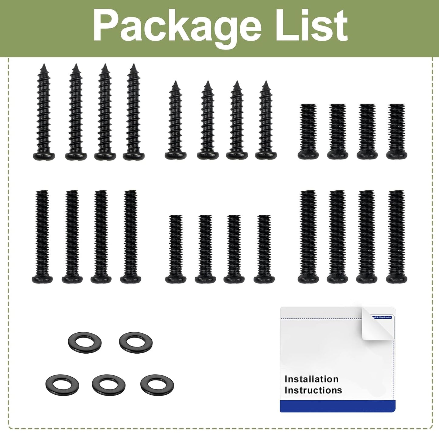 Maozhren TV Stand Screws and Washers for All TV Stand Legs Screws Kit for TCL Hisense Samsung LG Vizio JVC Onn Sony