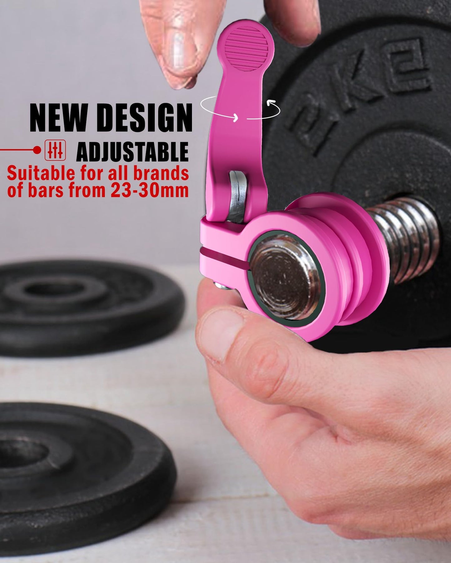 Mini Barbell Clips 1 inch I Multi-Size Adjustable Barbell Collar I 2 inch Barbell ClampsIQuick Release Weight Clips Pair of Locking for Dumbbell Bar