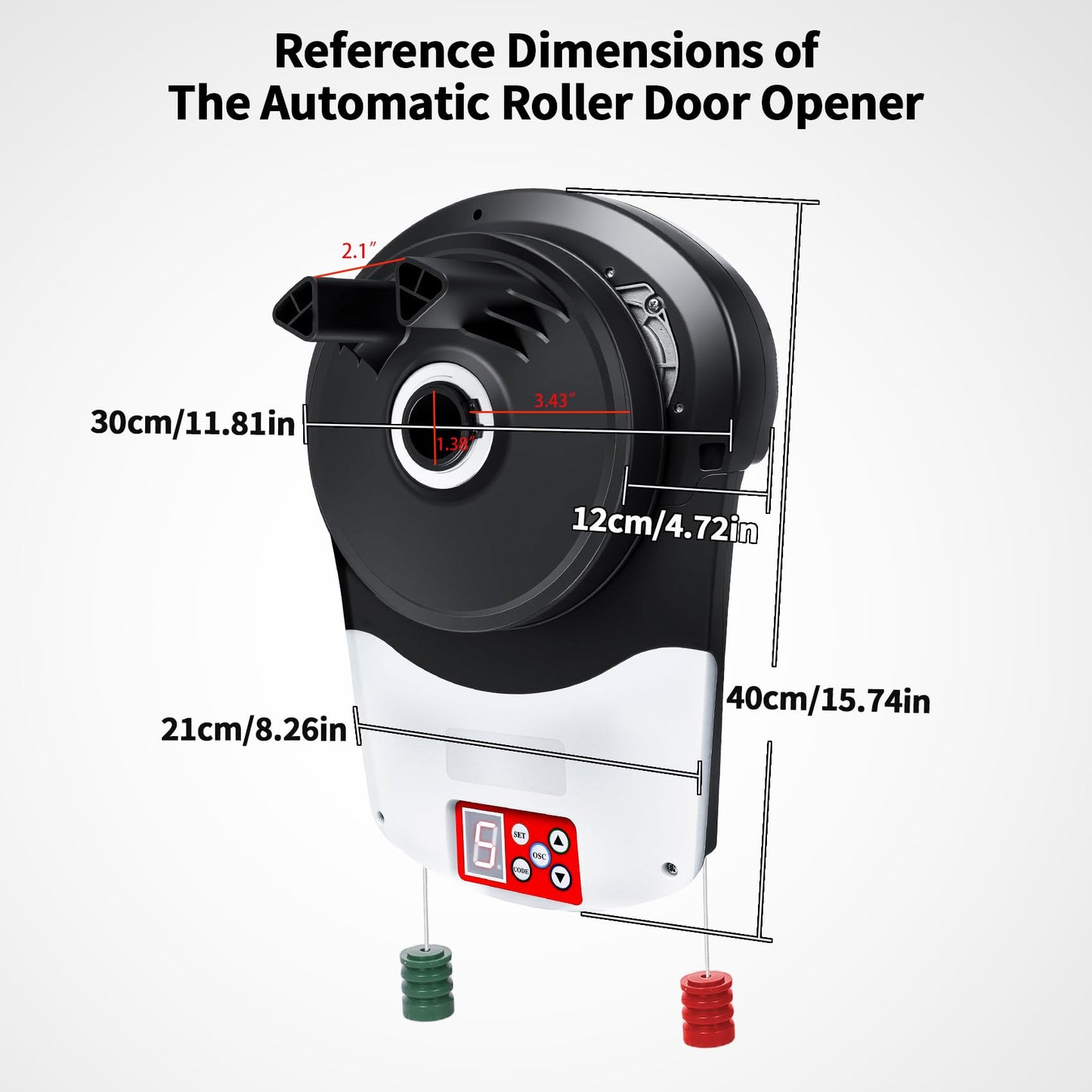 Roll Up Garage Door Opener with Remote,110V 50dB Automatic Rolling Door Opener,800N Side Mount Electric Motor for Garage,Warehouse,Barn,Shop - Easy Installation & Quiet Operation