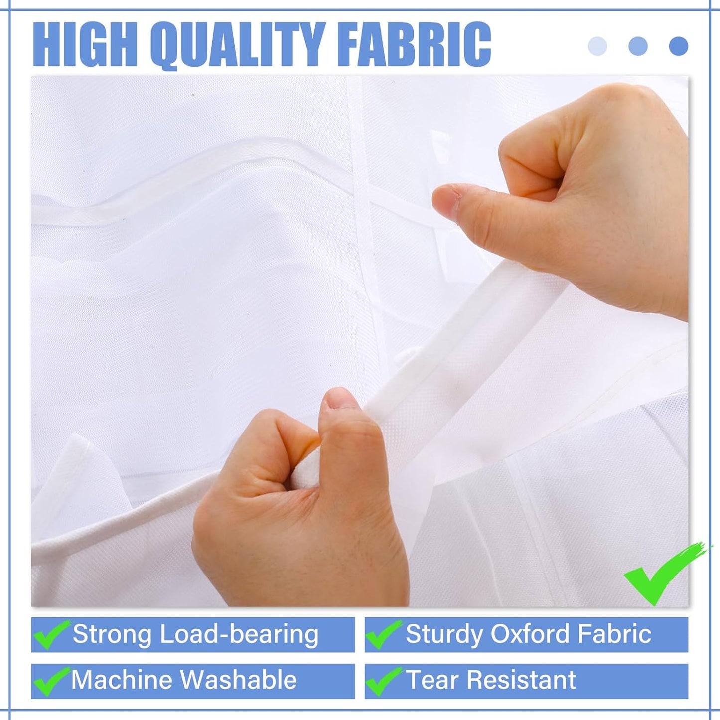 Windyun Over The Door Shoe Organizer - Large Breathable Mesh Pocket Rack | Clear White Hanging Storage for Closet