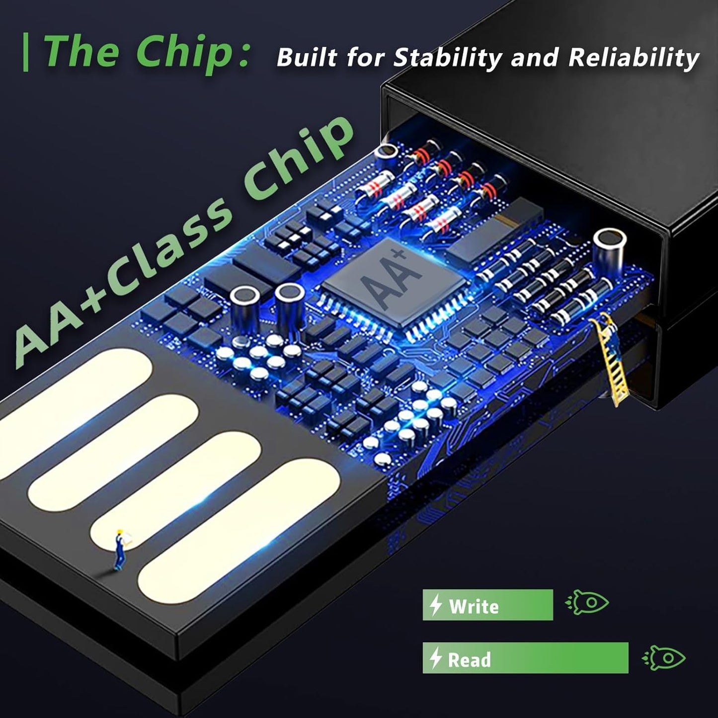 XUANREG 4GB 1 Pack 2.0 (4GB,1PCS) USB Flash Drive, with a Lanyard Thumb USB Drives Portable Data Storage Device