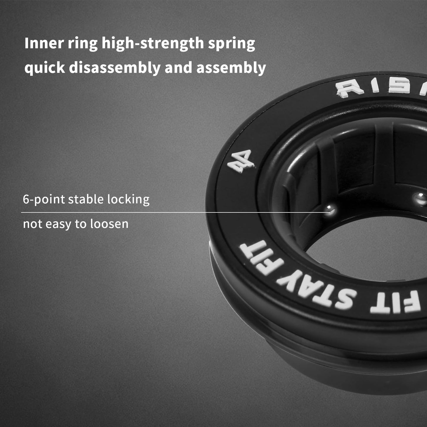 RISINGFIT Olympic Barbell Clamps 2 Inch, Press Lock Quick Release Locking Weight Clips, Black Heavy Duty Barbell Collar Pair for Weightlifting, Fitness, Workout, and Strength Training