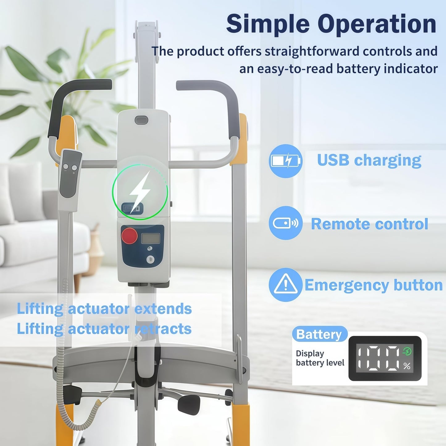 Carearise 2026-Upgrade Aluminum Electric Patient Lift for Home Use, Lightweight Premium 380lbs Patient Lift | Folding Body Transfer Lift for Car | New Version with Sling