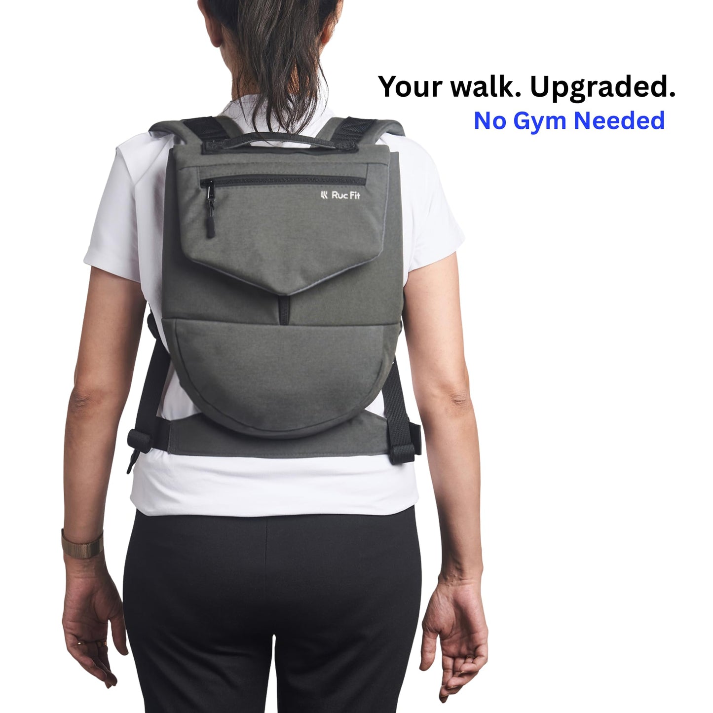 Ruc Fit Ruc Pack Weighted Rucking Backpack for Walking, Strength & Endurance Training | Holds 3 Standard Weight Plates (25 lbs) | 1000D CORDURA | Sternum Strap & Hip Belt Included