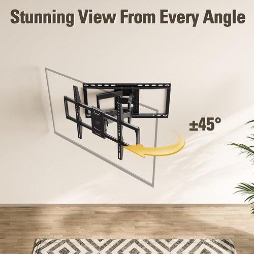 Mounting Dream Full Motion TV Wall Mount - Heavy Duty Bracket for 42-90 Inch TVs | Max VESA 600x400mm, 132LBS Capacity