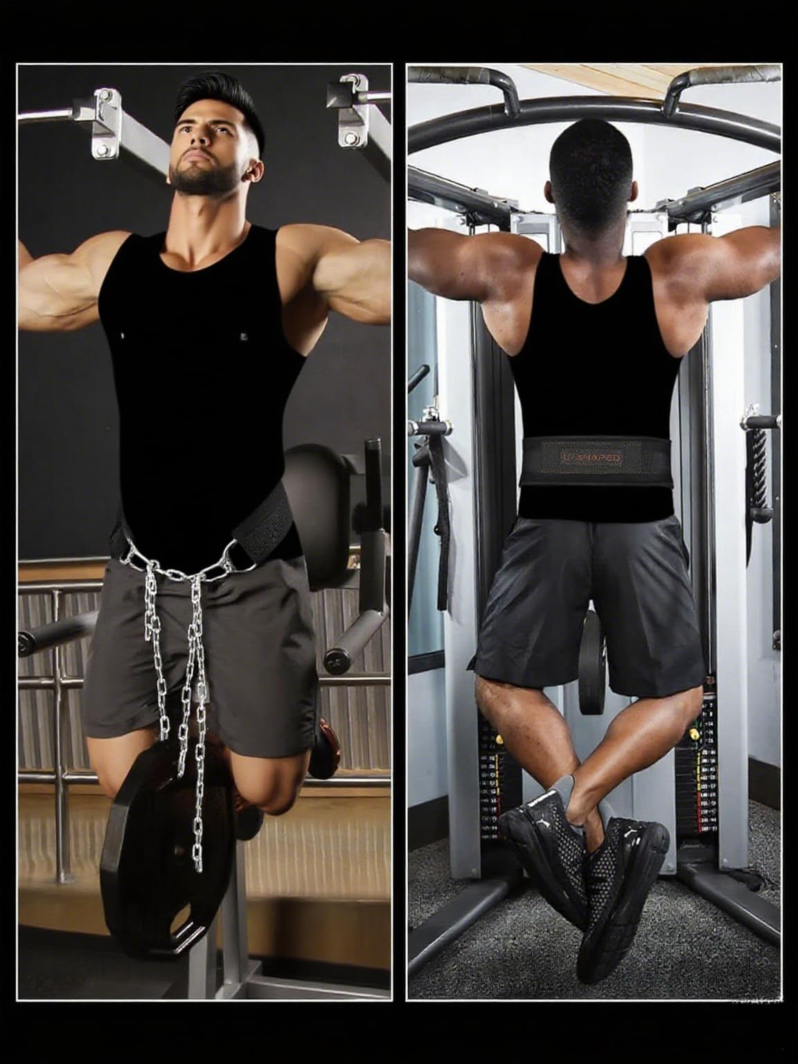 Weight Lifting Belt With Chain – Weighted Pull Up Belt Features a Sturdy Chain Design to Provide Core Support for High-Intensity Training like Squats, Deadlifts, and Pull-Ups, Stabilizing Your Lower Back and Reducing Injury Risks. Dip Belt Unisex Fit for