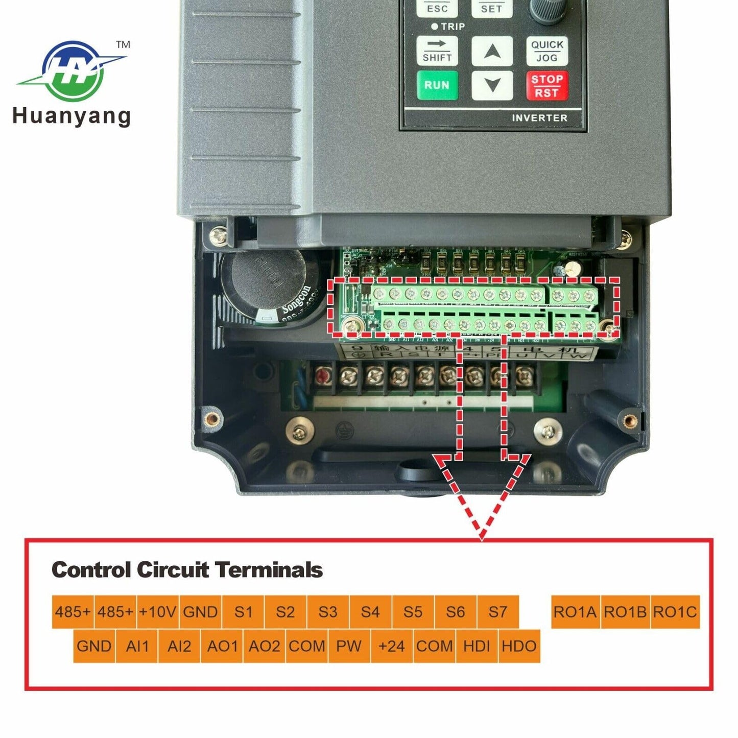 10HP 7.5KW VFD Single-Phase to 3-Phase Converter, Used on≤7.5HP(5.5kW) 34 Amps 200-230V 3-Phase Motor, Input/Output 200V-230V,Variable Frequency Drive