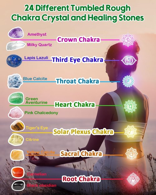 Crystal Advent Calendar 2025 - 24 Unique Crystals & Gemstones for Kids and Adults | Healing Gift