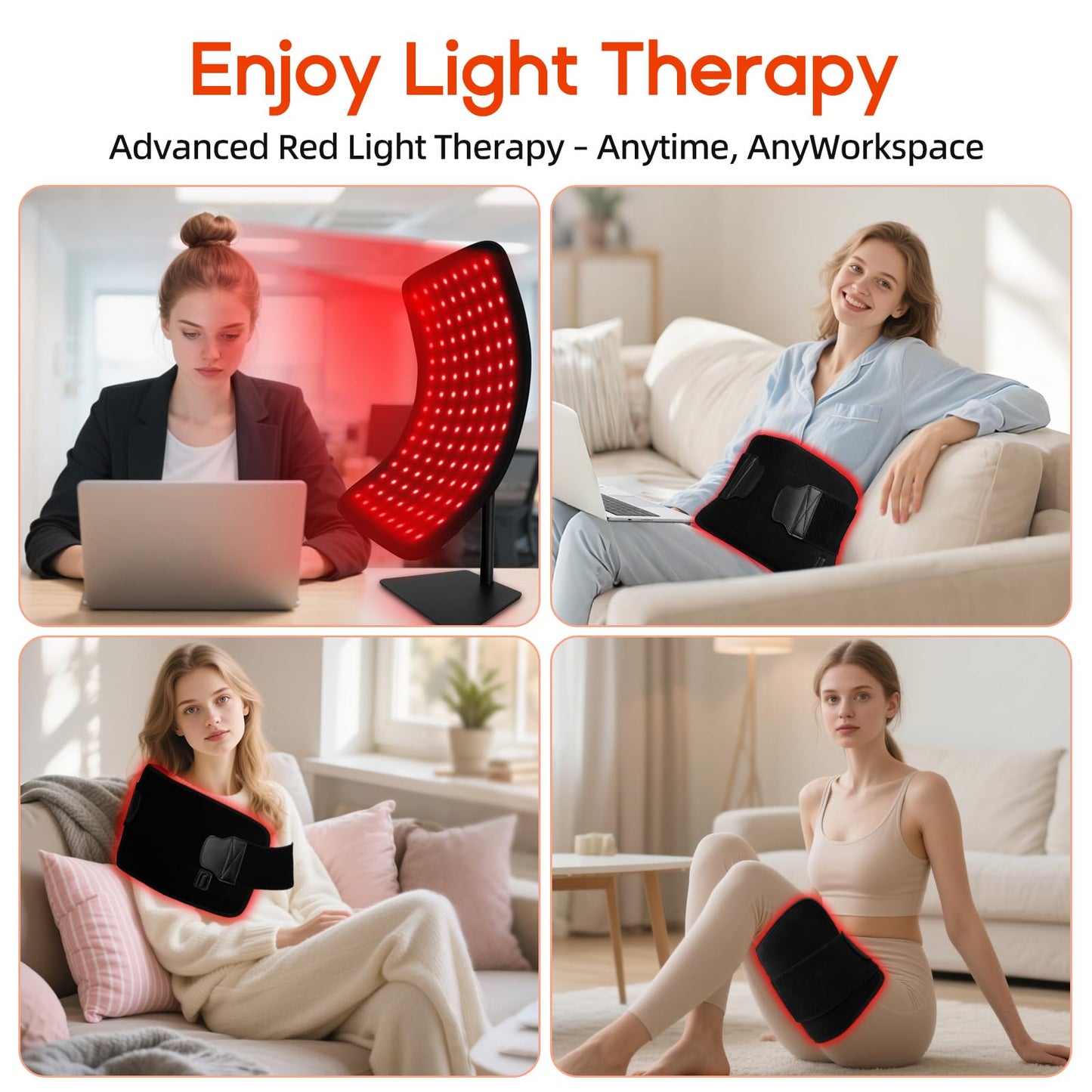 Red Light Therapy for Body and Face, Red Light Therapy Mat, 3 in 1 Mat/Belt/Stand Removable 660NM & 850NM Infrared Red Light Therapy Panel Device, Light Therapy for Face, Waist, Back, Knees and Legs