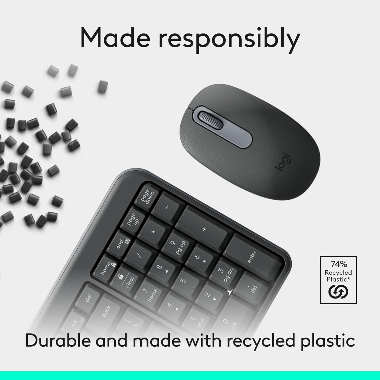Logitech MK250 Bluetooth Wireless Mouse and Keyboard Combo: Fast & Easy Connectivity, Compact Wireless Keyboard