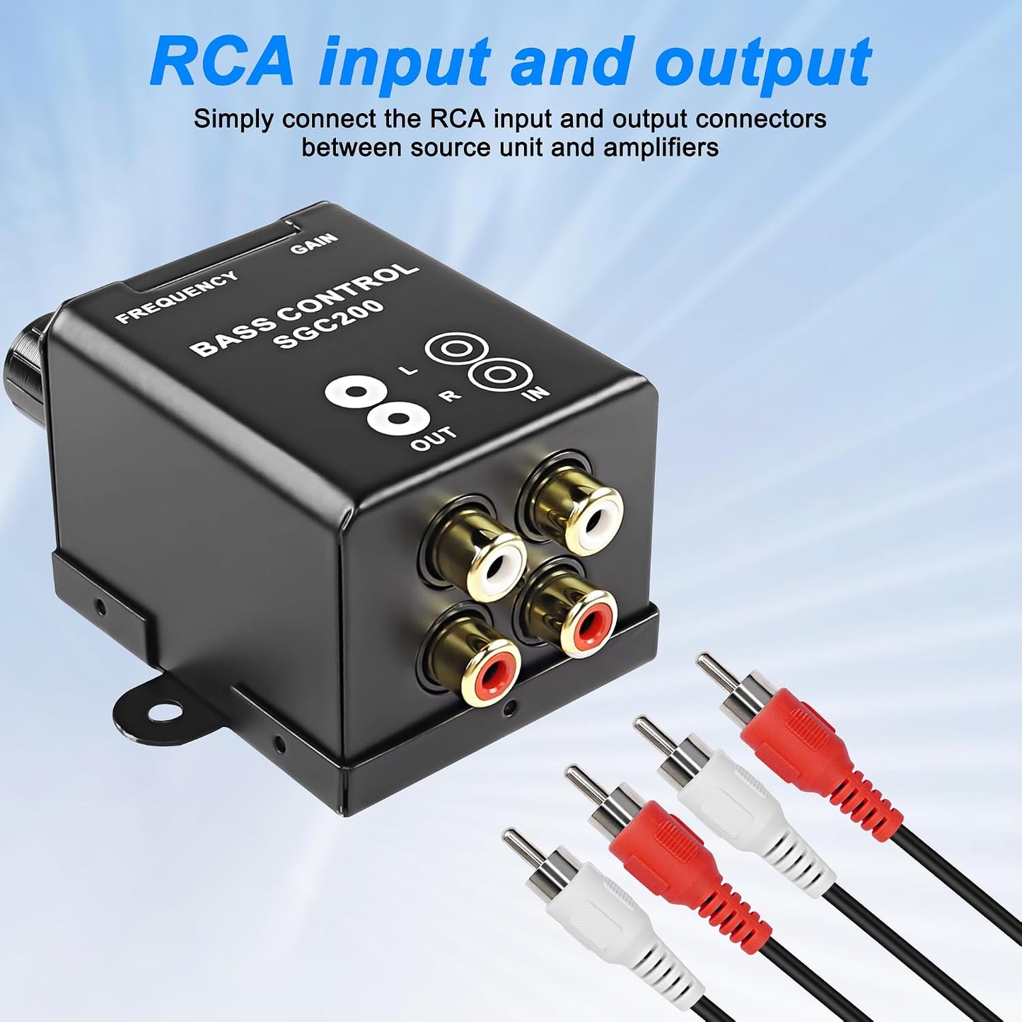 MEIRIYFA RCA Bass Knob for Car Amplifier Volume Control Knob Universal Car Audio Gain Regulator Remote Controller
