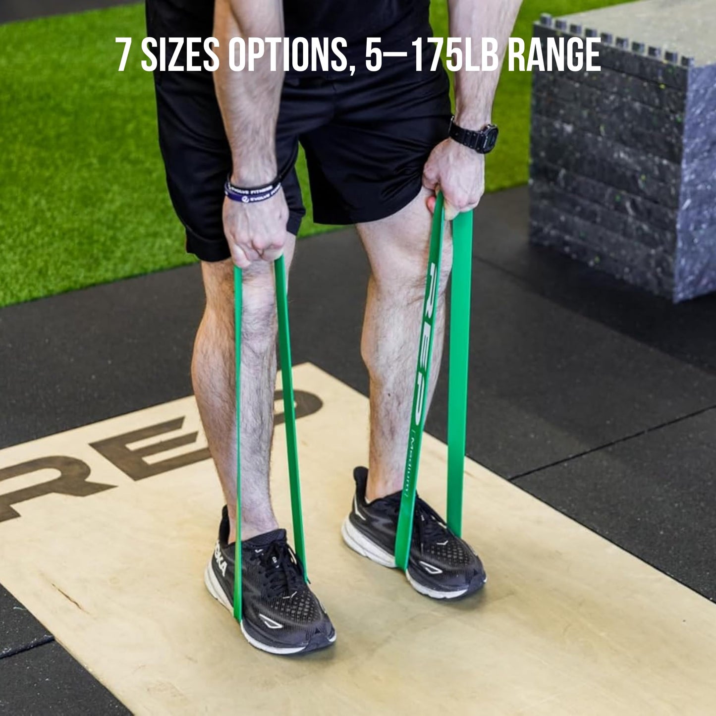 REP Fitness Short Resistance Bands for Strength and Conditioning. Black X-Light Band Pair. 25-65lbs Resistance, 12" Length, 0.85” Wide
