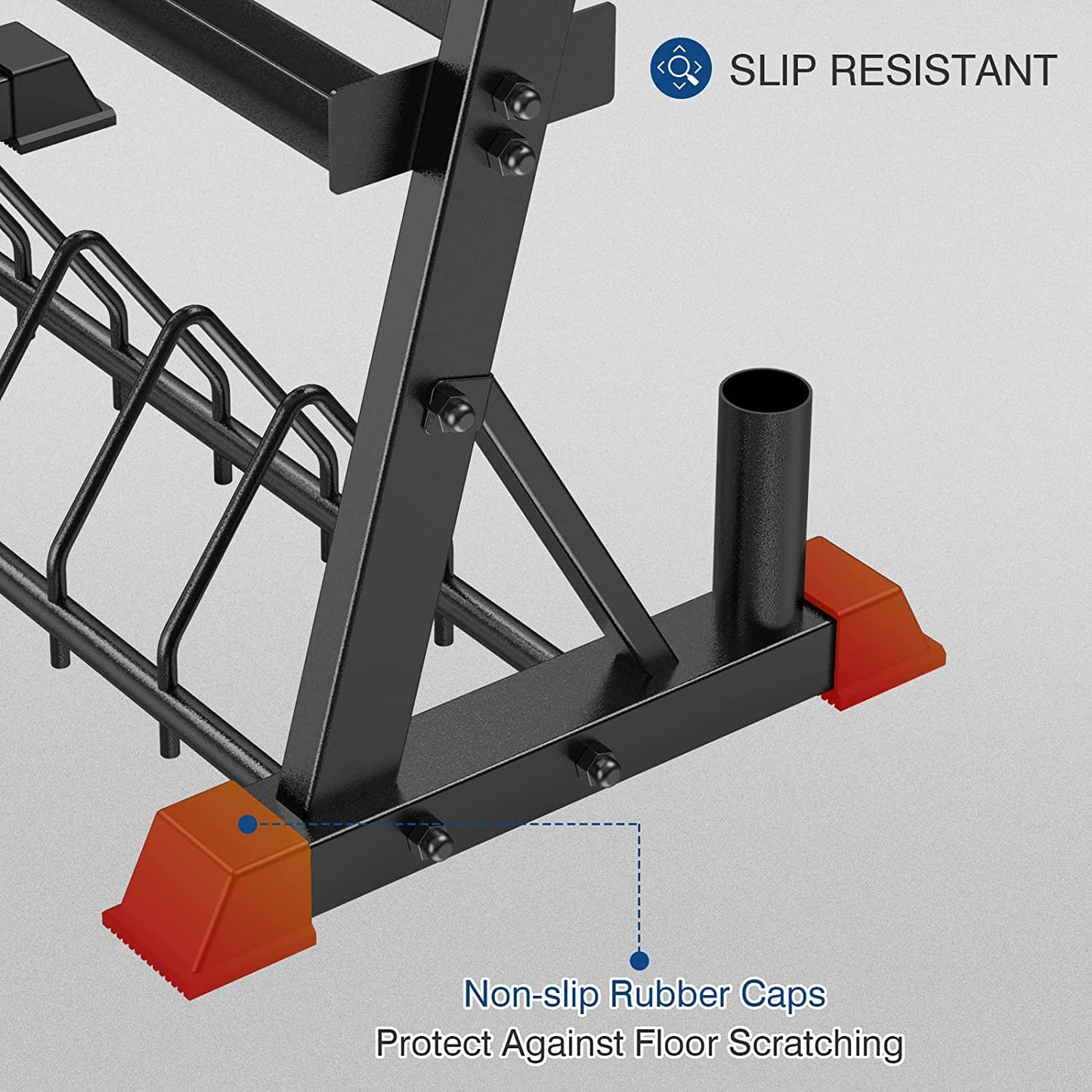 ULTRA FUEGO Dumbbell Rack 3-Tier Weight Plate Rack Storage Stand for Dumbbell/Kettlebell/Weight Plate and Curl Bar