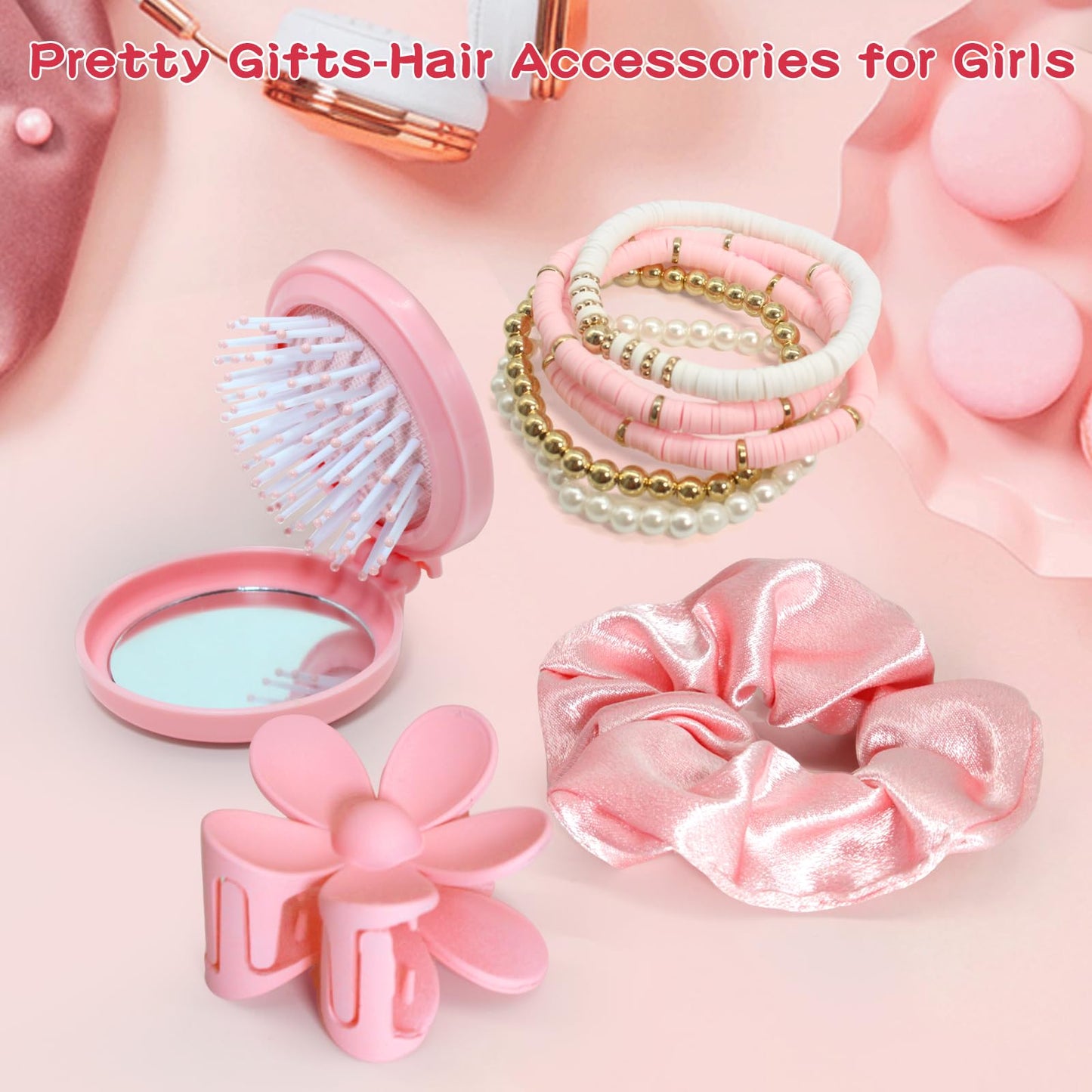 GooBird Birthday Gifts for Teen Girls &Women– Preppy Pink Gift Basket, 12–14 Cute & Trendy Gifts Ideas for Teenage Girls, Girly Gift Set for Her,Daughter, Sister, Best Friend or Niece