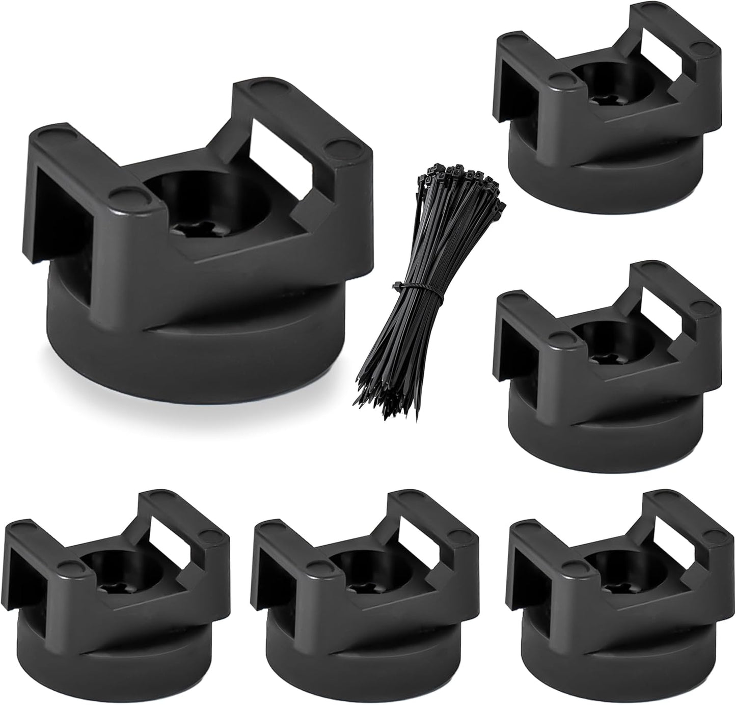 VELATYVIO 6 100 Magnetic zip tie mount Pcs Magnet bases and Pcs Zip ties Multipurpose cable holder magnetic wire holder