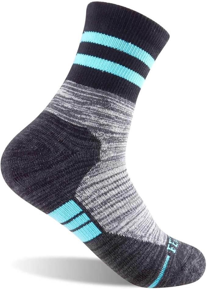 FEIDEER Women's Hiking Walking Socks, 4-Pack Outdoor Recreation Socks Wicking Cushion Crew Socks