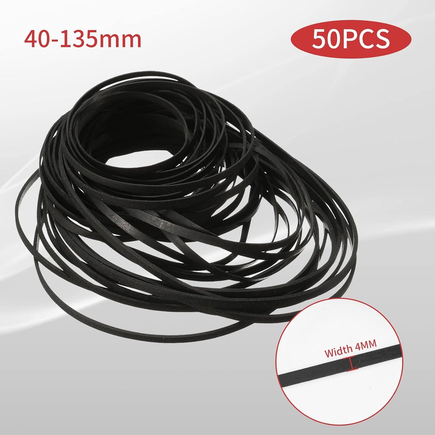 Cassette Cassette 40-135 MM (50PCS) 4MM) Recorder Rubber Belt - Recorder Repair Maintenance Mix Flat Tape Machine
