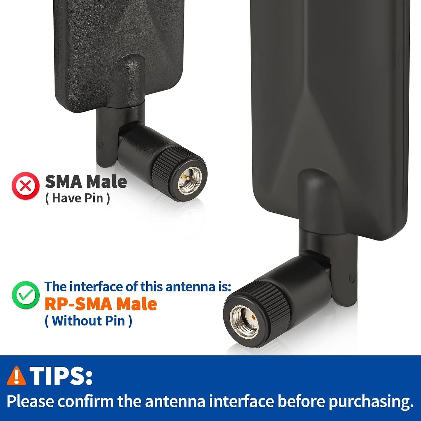 BINGFU 4G 9dBi (4-Pack) LTE Cellular Trail Camera Antenna RP-SMA Male Compatible with Spypoint Link Micro Solar EVO