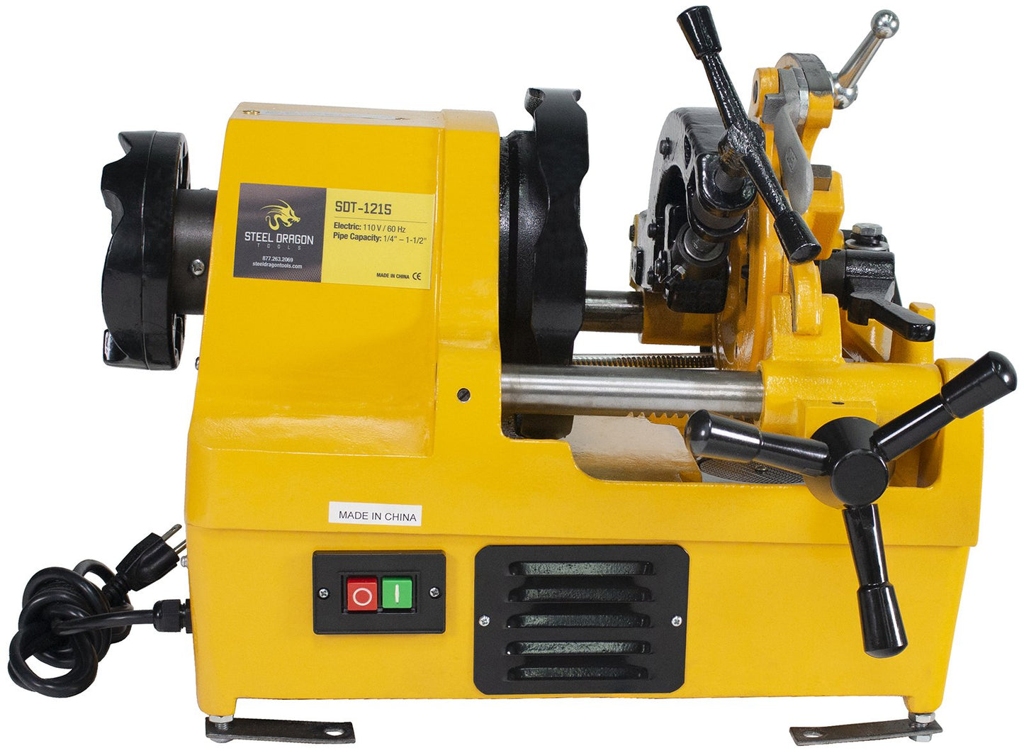 Steel Dragon Tools 1215 1-1/2" Power Pipe Threader Threading Machine with 811A Self Oiling Die Head fits RIDGID 47770 47765 47760 Dies