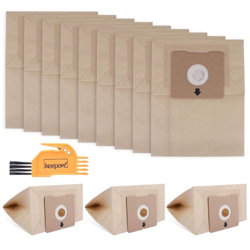 KEEPOW Zing Vacuum Bags for Bissell, 12 Pack Zing Bags 2154 4122 Compatible with Bissell Zing Canister Vacuum 1668, Zing Canister Bags Replacement