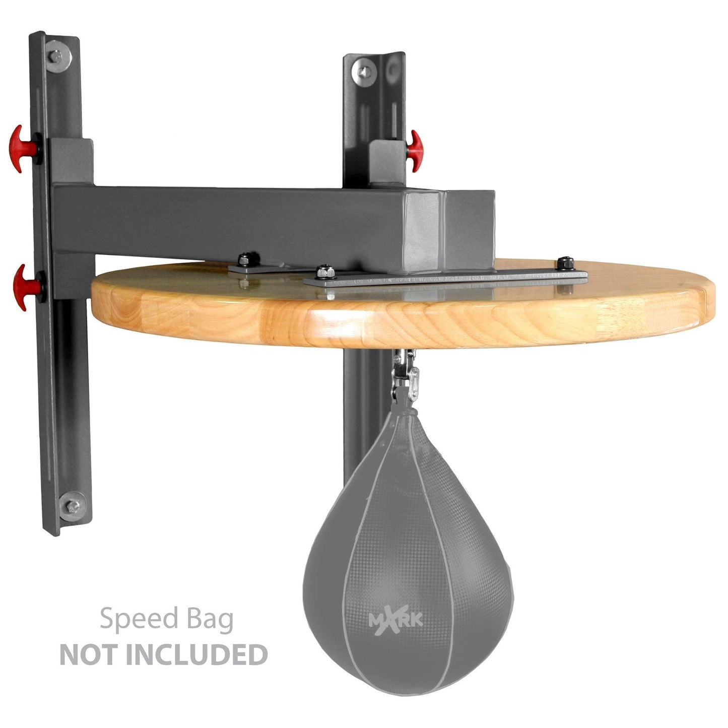 XMARK Adjustable Speed Bag Platform, 24" Wood Drum, Heavy Duty Wall Mount, Pro Swivel, Low Vibration, for Boxing & MMA Home Gym Training