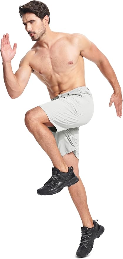 MAGCOMSEN Men's Hiking Cargo Shorts Quick Dry Lightweight 9" Golf Shorts Summer Casual Work Outdoor with 5 Zipper Pockets