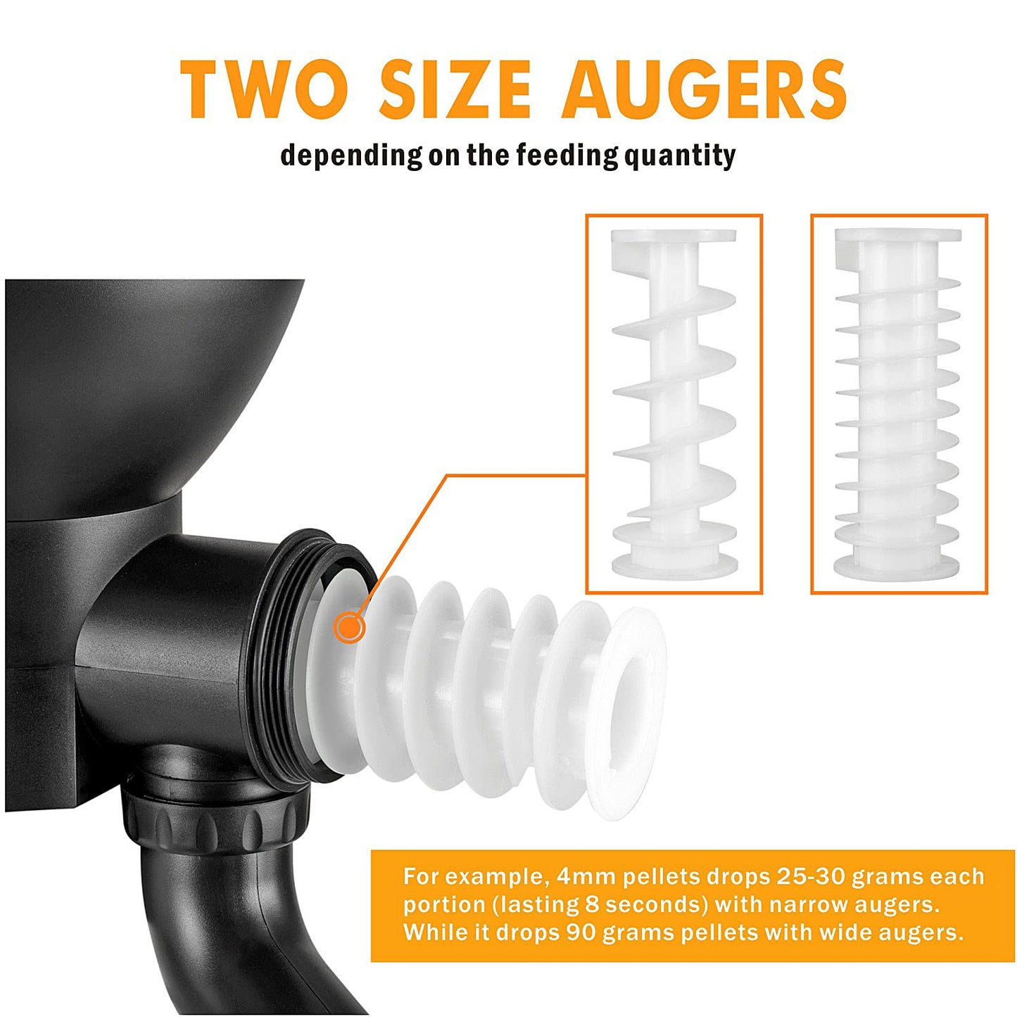 hygger Large Programmable Auto Pond Feeder with LCD Display Controller Automatic Fish Food Feeding Dispenser Outdoor Koi Fish Feeder 5.5 L Capacity