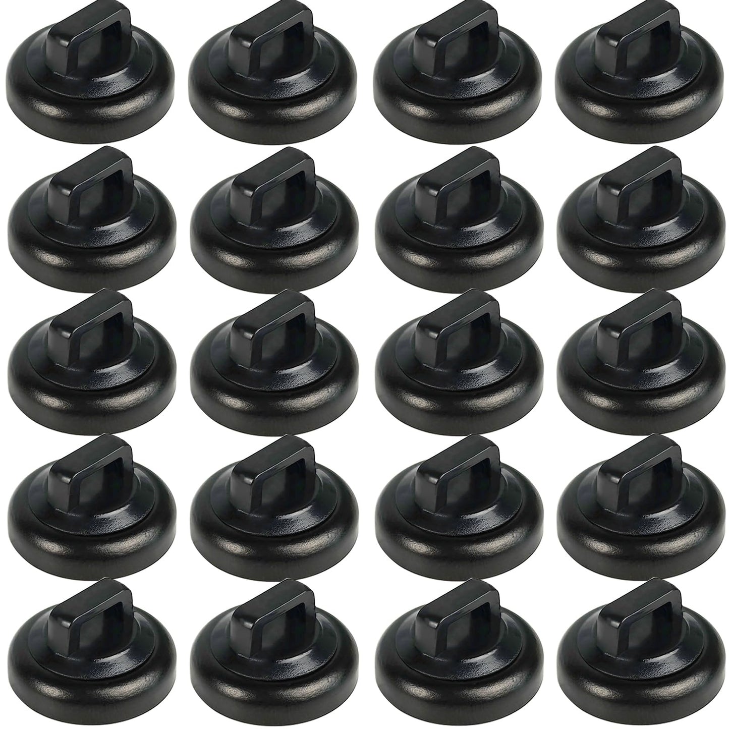 CANAANIN Magnet Zip Tie Mount Clips Magnetic Zip Ties Mount Base Holder Strong Wire Cable Holder Mount Wire Clips Management for Home Office Marine Electrical Wiring (D19 20 Pcs)