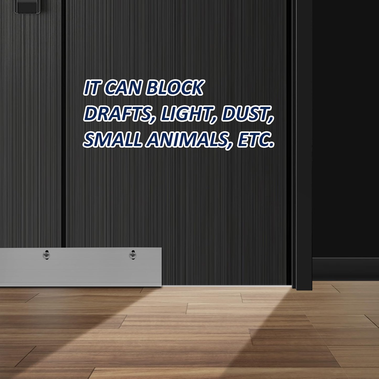 Aluminum Door Draft Stoppers - 39' Weather Stripping Seal for Exterior & Interior Doors