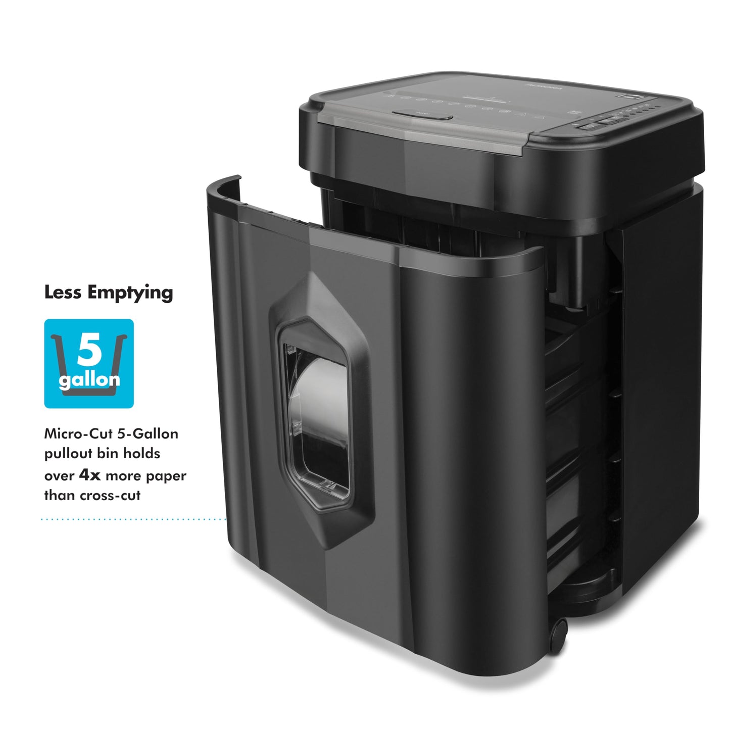 Aurora High Security 120-Sheet Auto Feed Micro-Cut Paper and Credit Card Shredder with 5 Gallon Pullout Basket / 60 Minutes/Security Level P-5