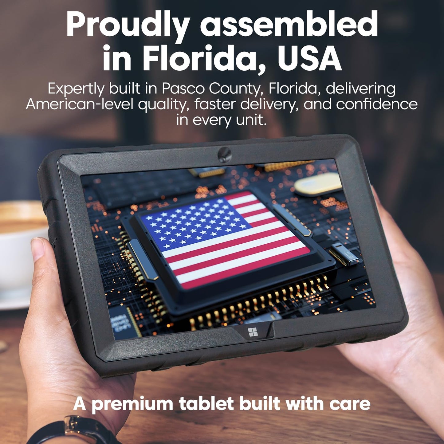 Fusion5 Built in USA 10.1” Windows 11 Professional Rugged Tablet PC - 12GB RAM, 512GB SSD, Intel 13th Gen, Full HD Windows Tablet Computer, HDMI, USB C - 2 Year Full Warranty with Accidental Damage