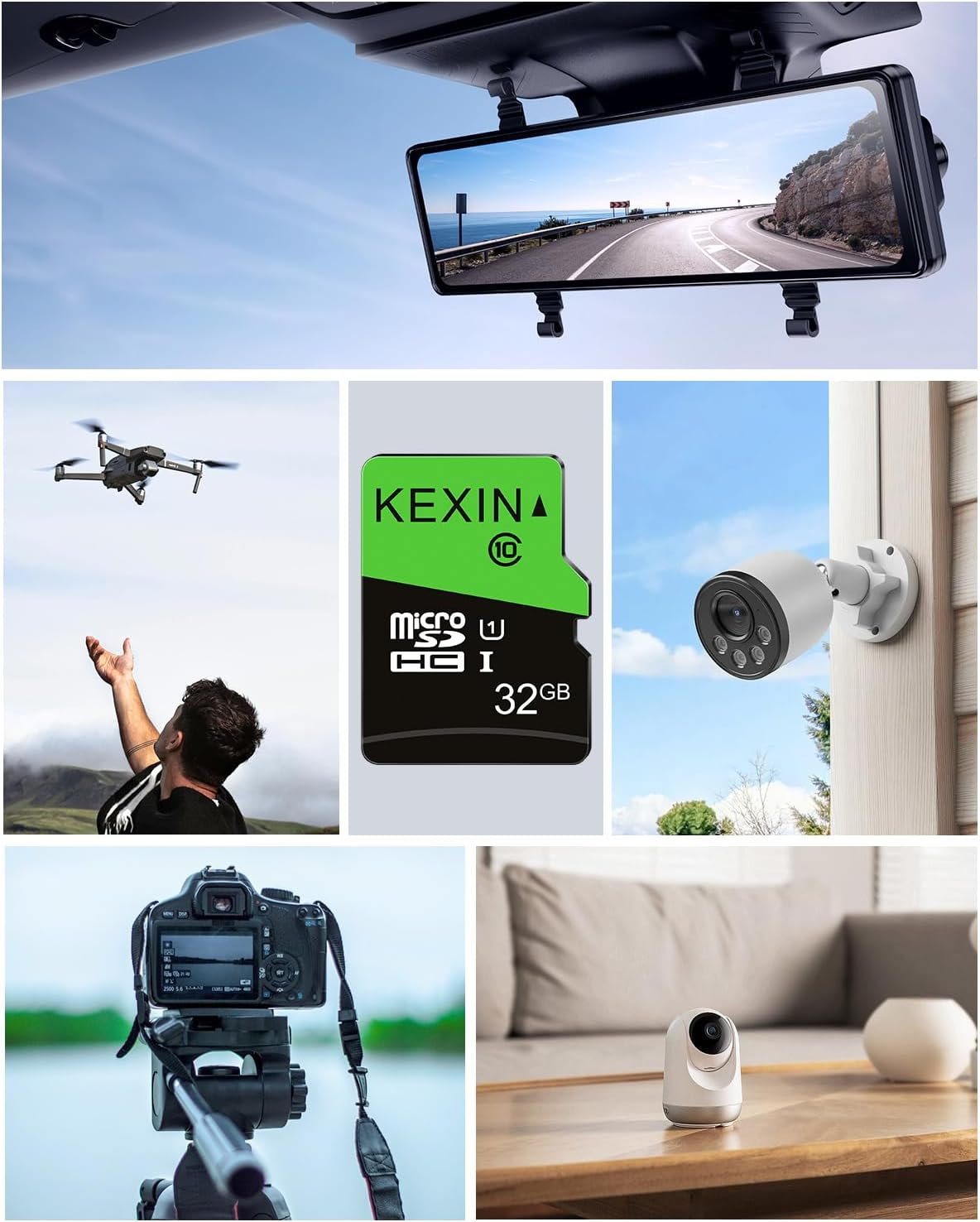 KEXIN 3 Pack 32GB 10 C10, U1, 32 3 Pack Micro SD Card Memory Card MicroSDHC UHS-I Memory Cards Class High Speed Card