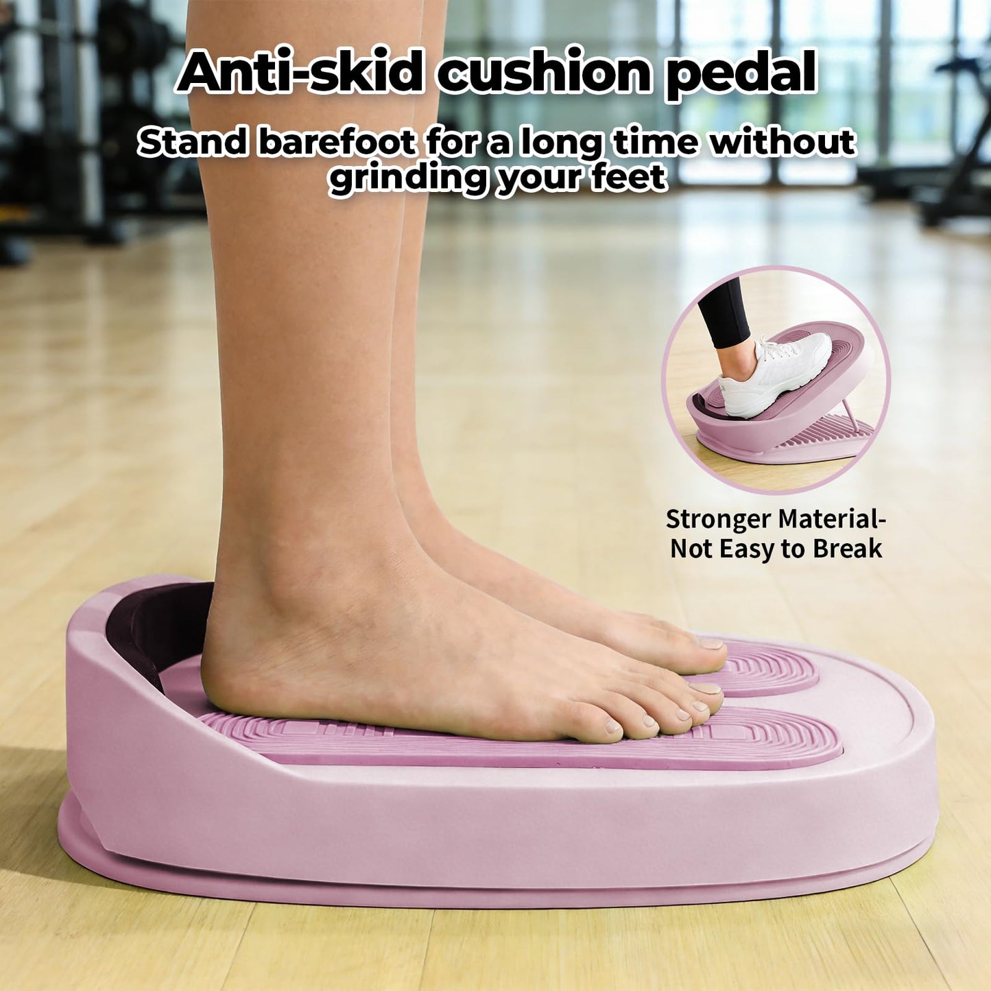 HAIZAIGUOGUO Calf stretcher slant board, 15-Level Adjustable Slant Board for Plantar Fasciitis, Shin Splints & Achilles Tendonitis, Lightweight Ankle Stretch Board for Home Gym or Travel(Pink)