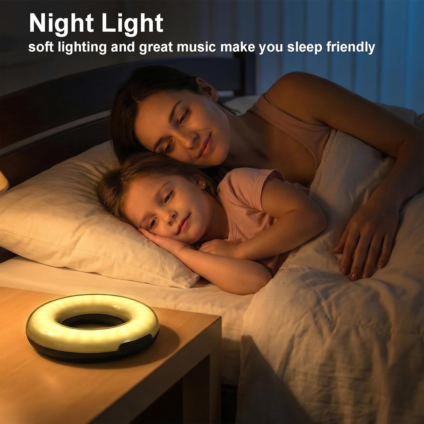 RUQQLA MP3 Bluetooth Speaker, Bluetooth Lamp, LED Table Lamp, Wireless Portable Speakers, Player, Built-in Mic, TWS
