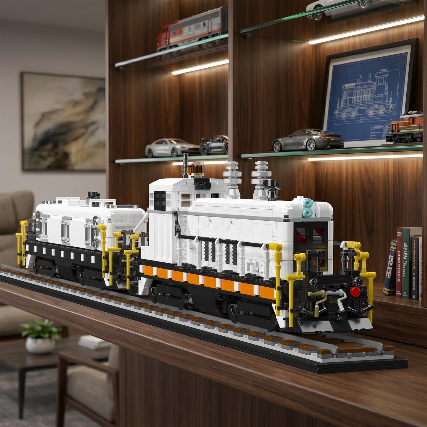 Mould King 12051 Diesel Train Building Set, Locomotive Train Model Set with Rails, Collectible Train Toys Ideal for Railway Lovers, Static 2462 pcs