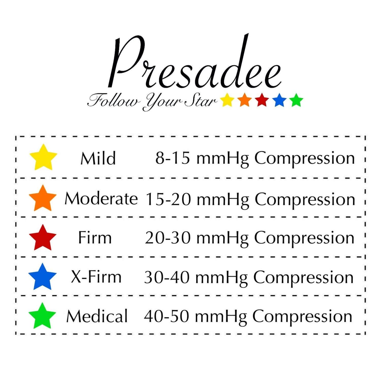 Presadee Shin Premium 20-30 mmHg Firm Compression Leg Calf Sleeve With Zipper (Black, L/XL)