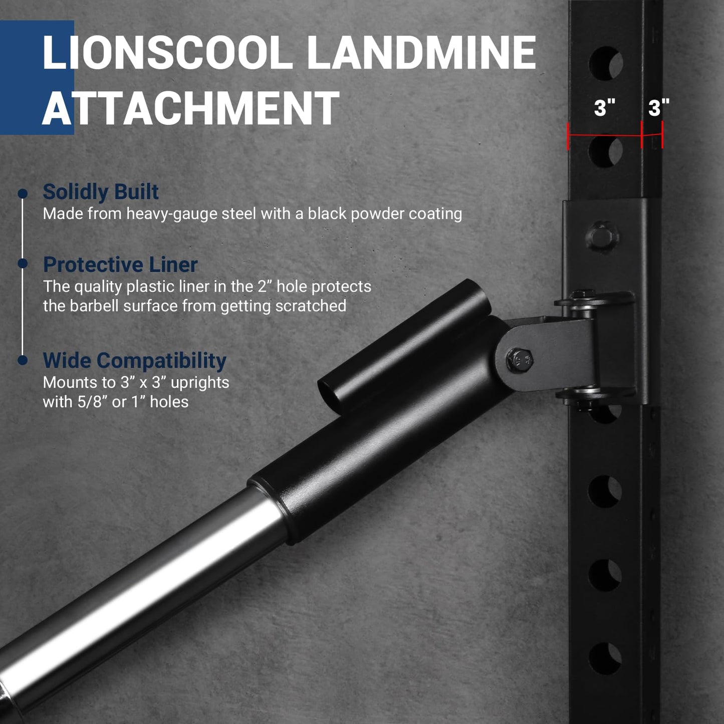LIONSCOOL Power Rack Attachments (Rack 3X3 in)