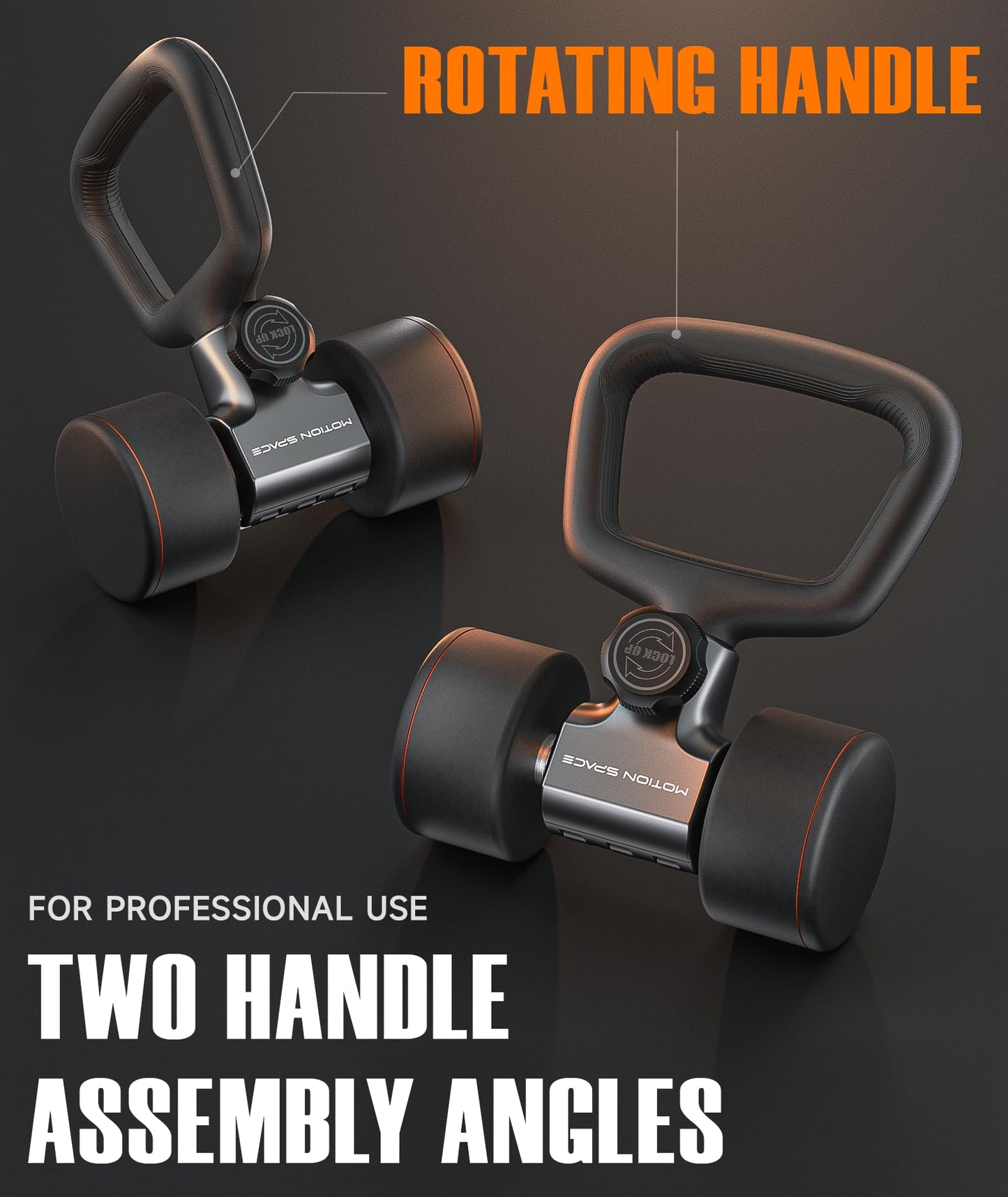 Motion Space Flexible Dumbbell Converter - Convert Dumbbells to Kettlebells 丨130 lb Weight Capacity, Adjustable & Enhanced Compatibility for Wide Range of Dumbbells, for Home Fitness