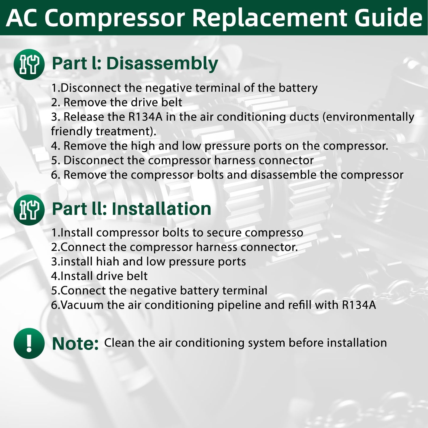NEXAGEBIUS 60-03239NA Air Conditioning AC Compressor Compatible with 2010-2013 Dodge Ram 1500 5.7L engine, 2014-2018 Ram 2500 and 3500 5.7L and 6.4L engines Replace 030313 1026191 140450C