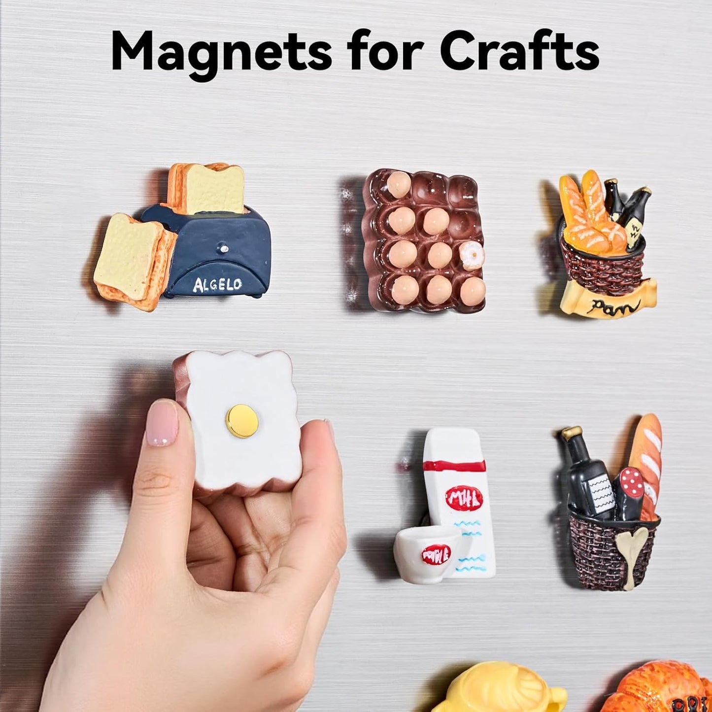 SMARTAKE 45 Pcs Neodymium Refrigerator Magnets - Small Round Office Magnets for Home & Kitchen (Gold)