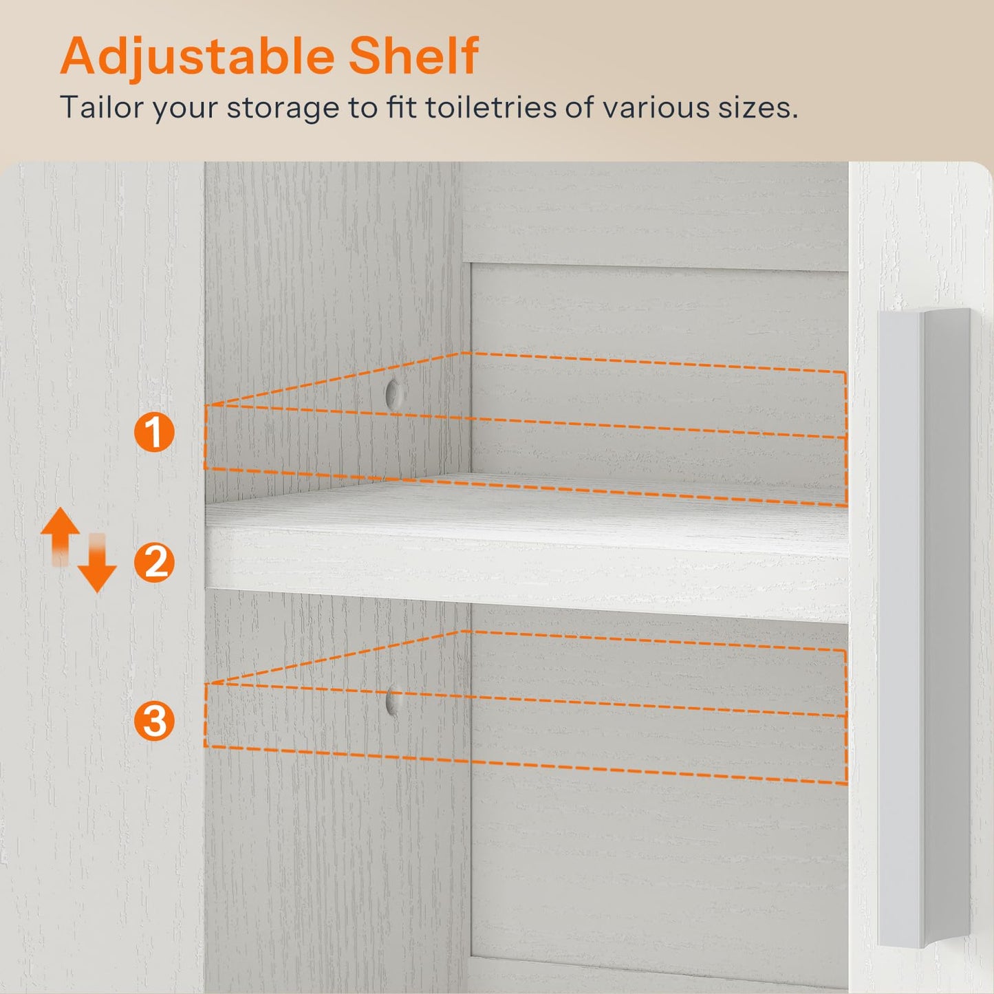 HOOBRO Bathroom Wall Cabinet, Medicine Cabinet, 15 x 7.1 x 16.1Inches, Adjustable Shelf, Over The Toilet Wall Storage Cabinet, for Bathroom, Bedroom, White