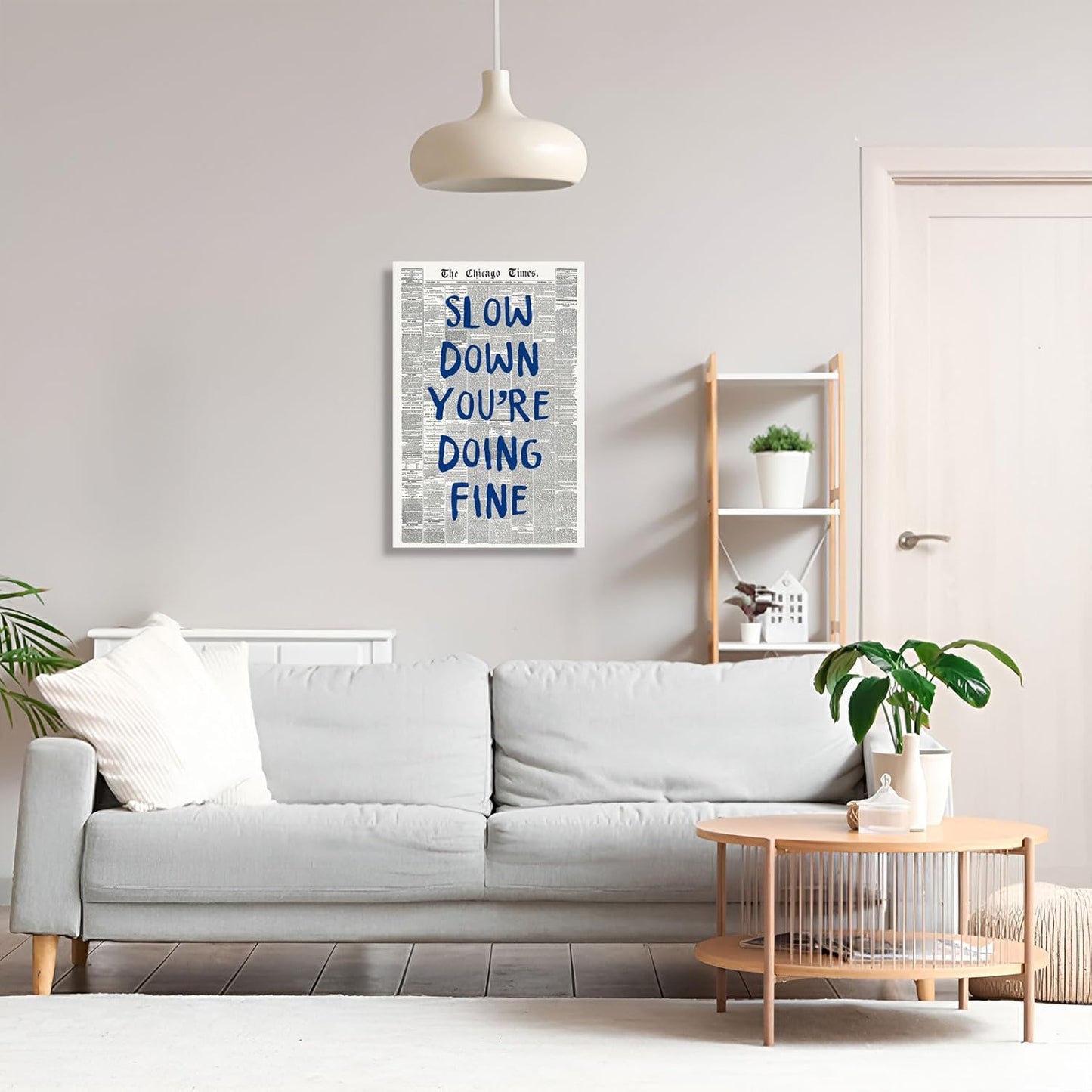 Rubeoxn Trendy Poster - Funny Navy Blue Letter Canvas Wall Art | Minimalist 12x16in Unframed Decor