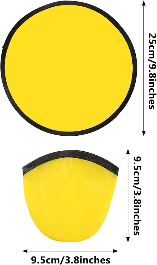 Gejoy Foldable Flying Disc Fans Bulk with Bags 9.8 Inch DIY Sublimation Handheld Cooling Fan Beach Flying Disc for Summer Outdoor Games Activities Birthday Wedding Party Favors