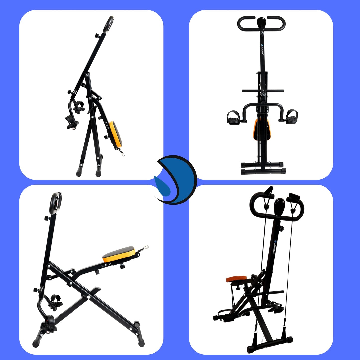 DARCON Squat Machine for Women - Deep Squat Rowing Machine for Abs - Home Workout Equipment for Women-Men, Power Rider Row Squat for Glutes, Legs and Full Body Workouts