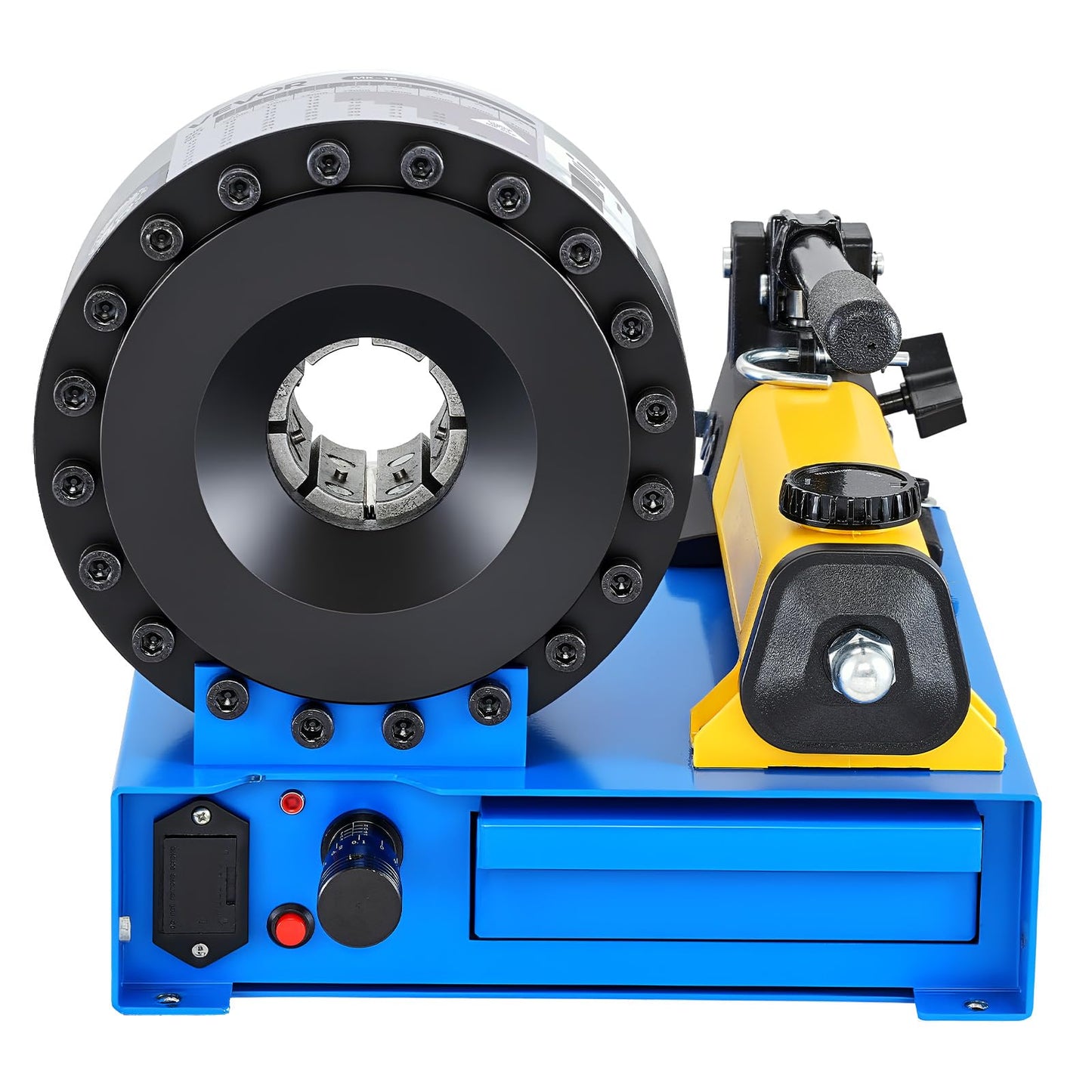 VEVOR High Pressure Hydraulic Hose Crimper, Manual Hose Crimping Tool with 8 Dies & 0.24"-1.1" Crimping Range, Suitable for Low & High-Pressure Oil Pipes, Gas/Water/Auto AC Hoses & Cable Joints