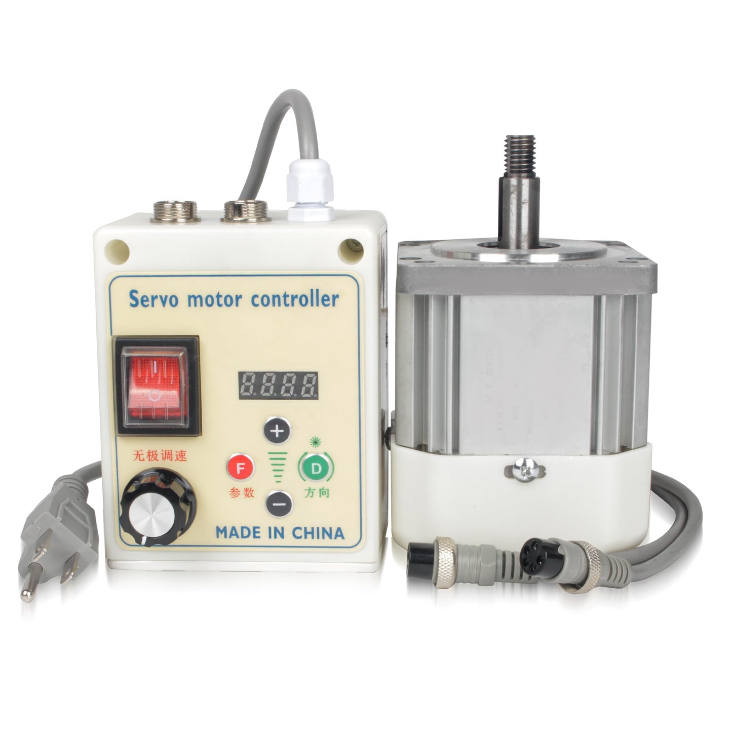 CNCTOPBAOS 550W AC Permanent Magnet Brushless Servo Motor Kit 110V 3/4HP 1.85N.m, 200-7000RPM Knob Adjustable Speed CW/CCW Servo Controller for Lathe Woodworking Tapping Belt Sander Sewing Machine